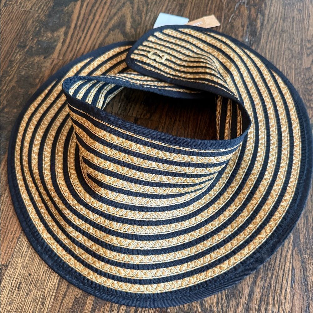 Eric Javits Straw Woven Wide Brim Sun Hat - Picture 2 of 8